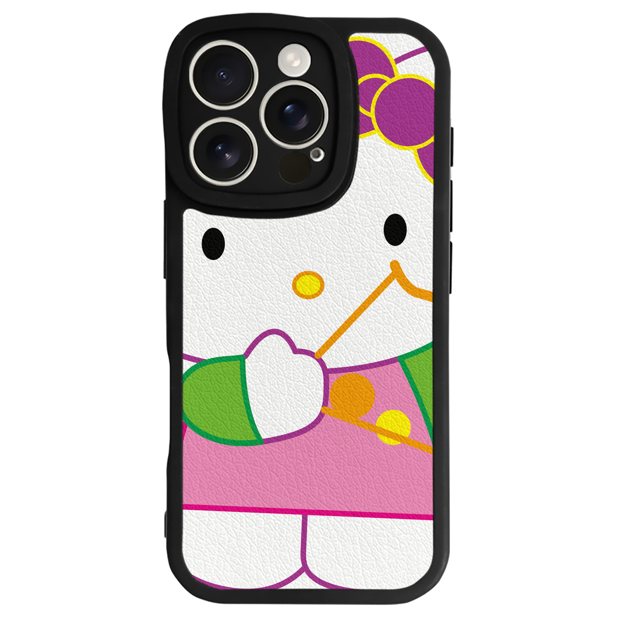 （画像用） Hello Kitty ハローキティ 【iPhone 16シリーズ対応】シリコンスマホケース（レザー調） 材質：シリコン